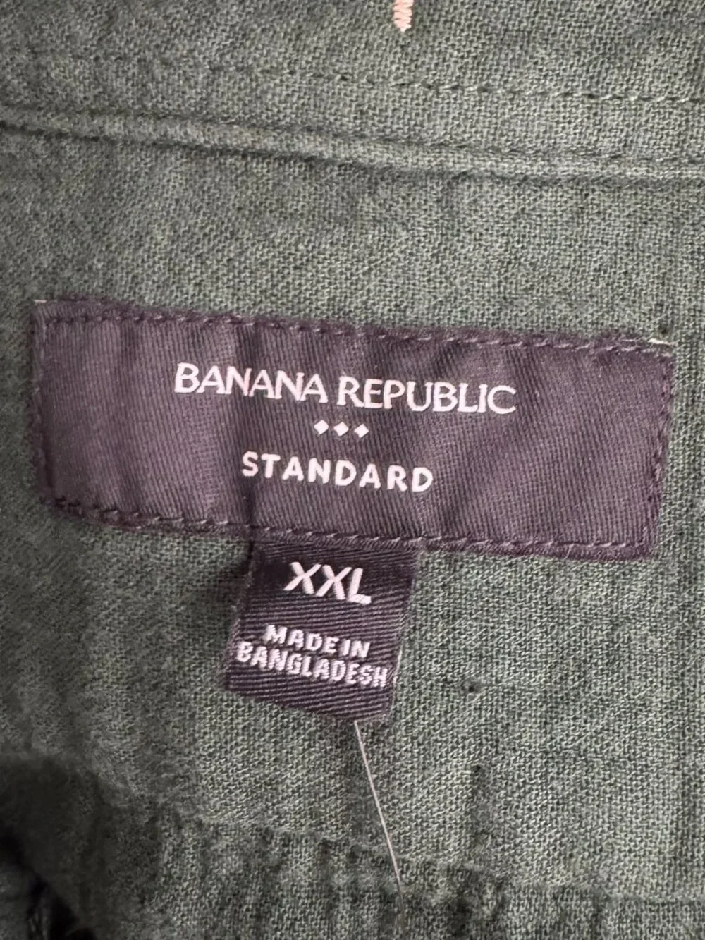 Banana Republic Standard Fit Double Weave Shirt Mens 2XL Green NWT TP-3983